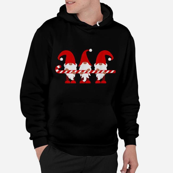 Gnome Holding Candy Cane Christmas Xmas Outfit Hoodie