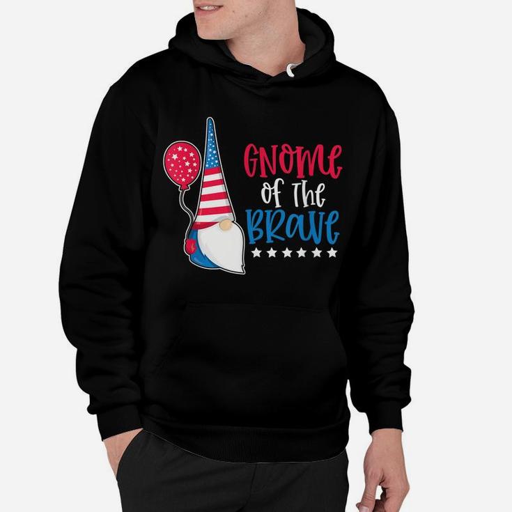 Gnome Of The Brave 4Th Of July Patriotic Red White Blue Usa Hoodie