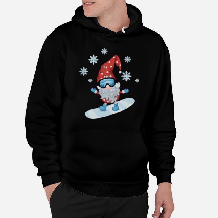 Gnome On Snowboard Ugly Xmas Costume Hoodie