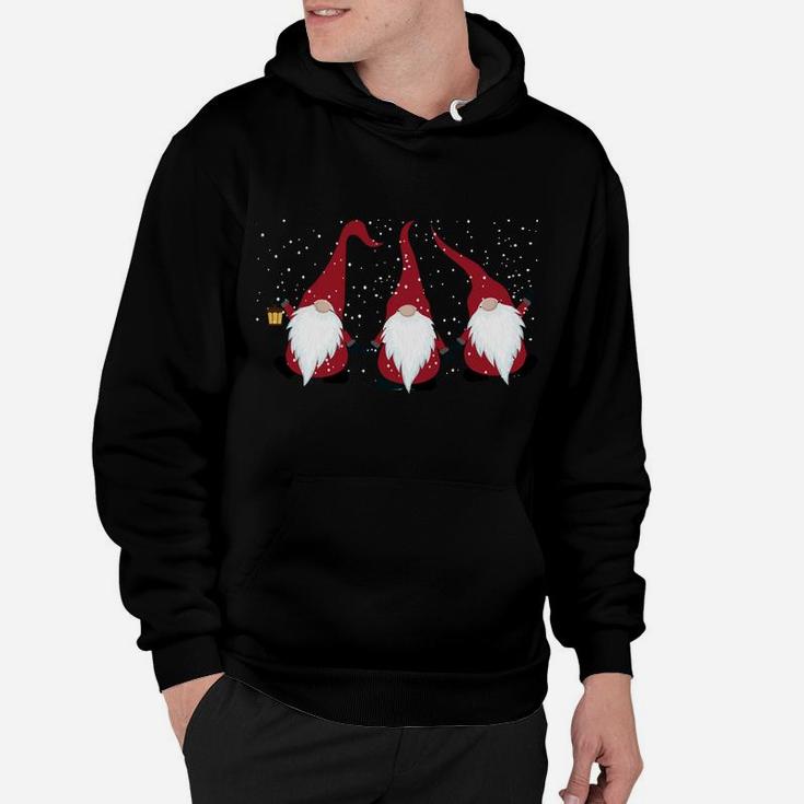 Gnome Santa Merry Christmas Snowing Funny Festive Holiday Hoodie