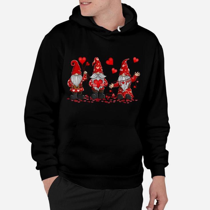 Gnome Valentines Day Three Gromies Love Hearts Mens Womens Hoodie
