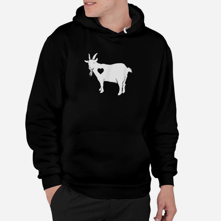 Goat Love With Heart For Goat Farmer Hoodie