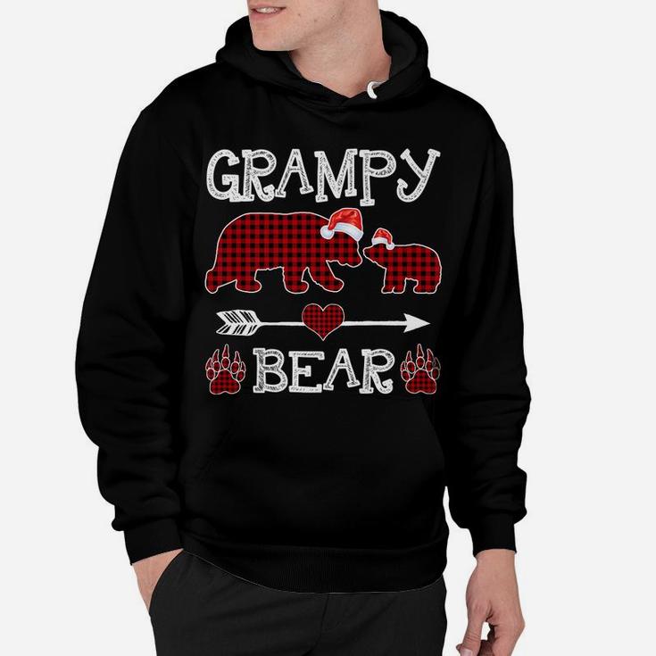 Grampy Bear Christmas Pajama Red Plaid Buffalo Family Hoodie