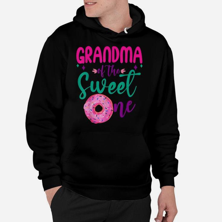 Grandma Of Sweet One 1St B-Day Party Matching Family Donut Hoodie