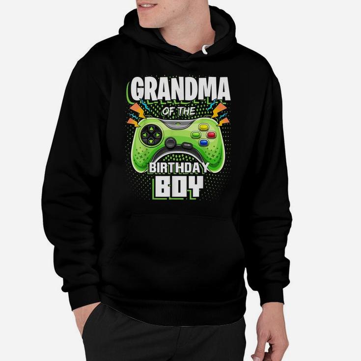Grandma Of The Birthday Boy Matching Video Gamer Party Hoodie
