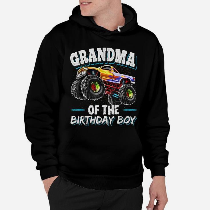 Grandma Of The Birthday Boy Monster Truck Birthday Party Hoodie