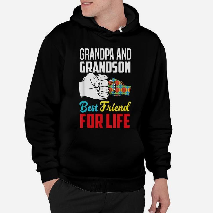 Grandpa And Grandson Best Friend For Life Autism Grandpa Hoodie