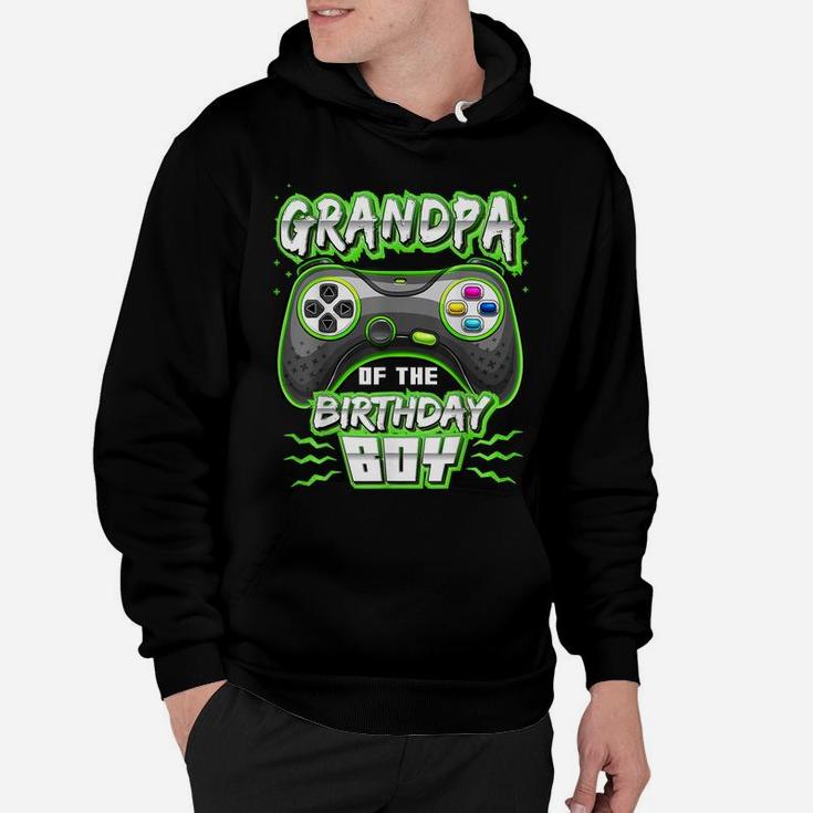 Grandpa Of The Birthday Boy Matching Video Gamer Party Hoodie