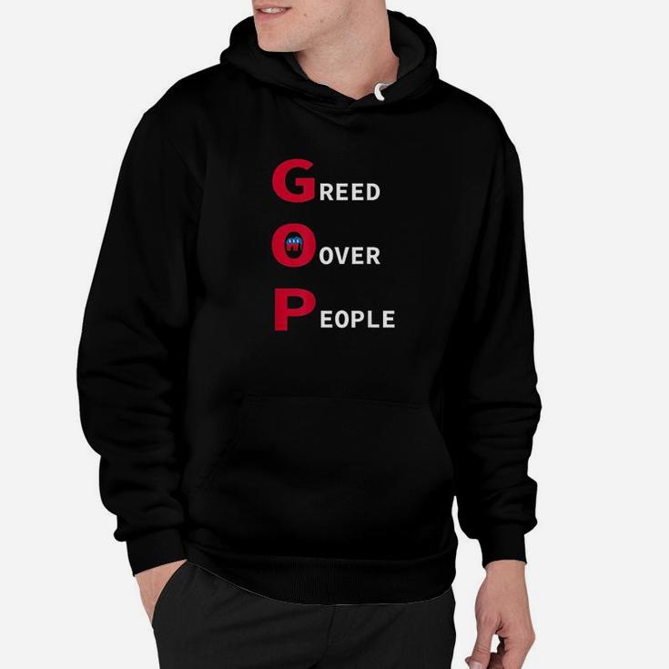 Greed Over People Statement Hoodie