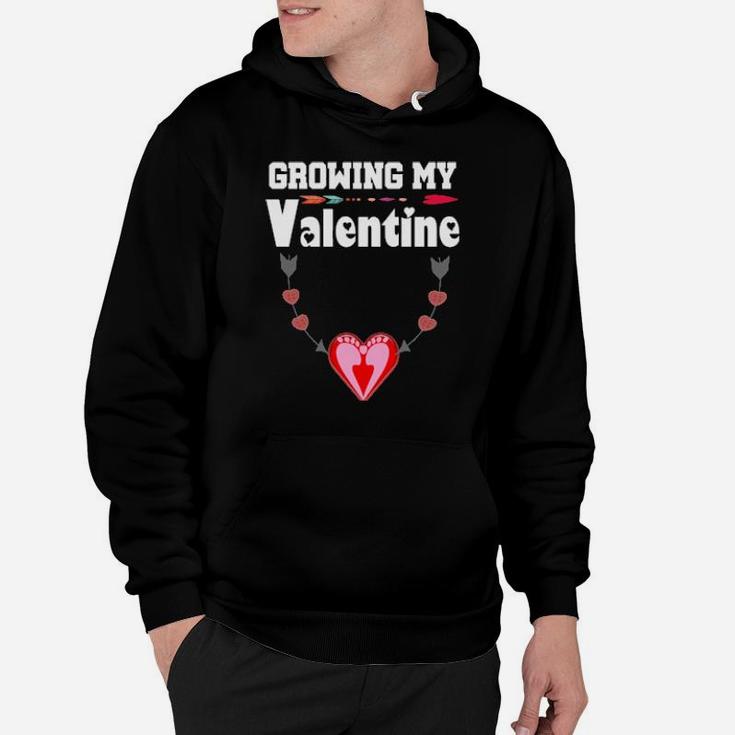 Growing My Valentine Pregnancy Announcement Party Hoodie