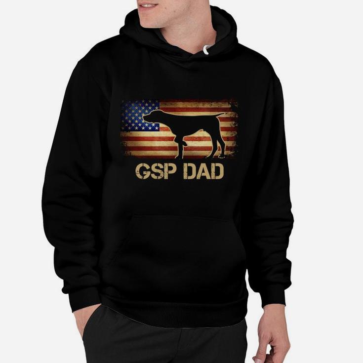 Gsp Dad Vintage American Flag Patriotic Dog Lover Sweatshirt Hoodie