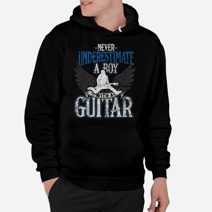 Guitarist Men Boys - Never Underestimate A Boy With A Guitar Hoodie
