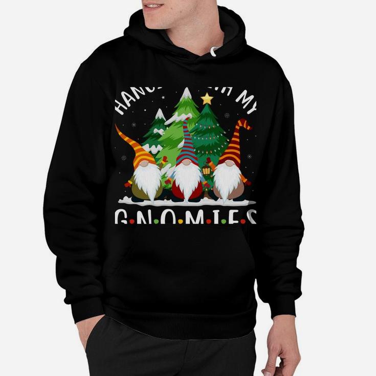 Hanging With My Gnomies Funny Gnome Friend Christmas Tree Hoodie