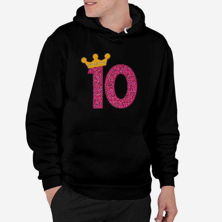 Happy Birthday Girls 10Th Party 10 Years Old Bday Hoodie