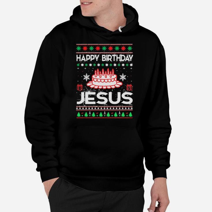 Happy Birthday Jesus Christian Woman Men Kids Ugly Christmas Sweatshirt Hoodie