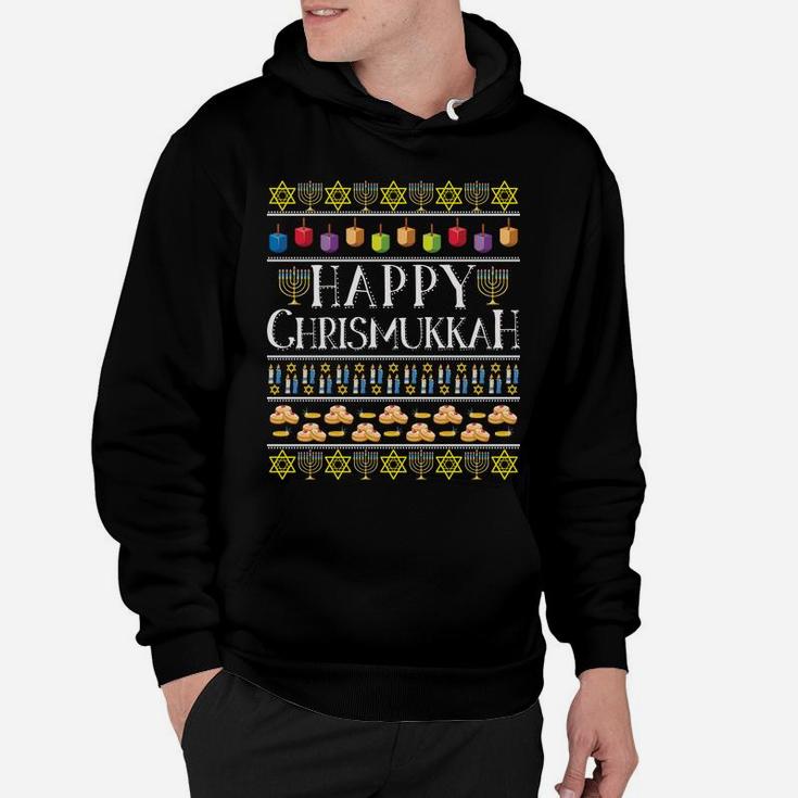 Happy Chrismukkah Hanukkah Ugly Christmas Theme Design Gifts Sweatshirt Hoodie