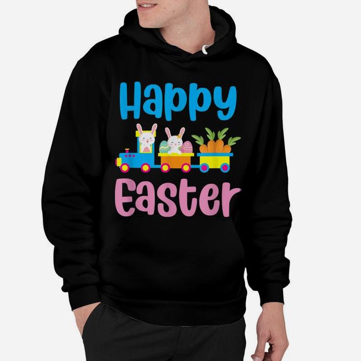 Happy Easter Bunny Rabbit Egg Hunting Train Lover Hoodie