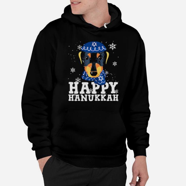 Happy Hanukkah Dachshund Dog Funny Noel Ugly Hoodie