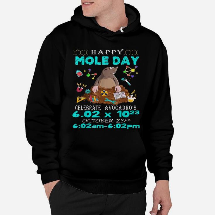 Happy Mole Day October 23Rd Funny Chemistry Science Hoodie