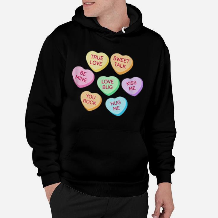Happy Valentines Day Candy Conversation Cute Hearts Hoodie
