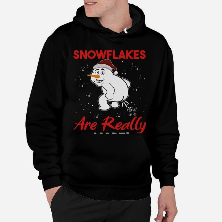How Snowflakes Are Really Made Funny Snowman Christmas Gift Hoodie
