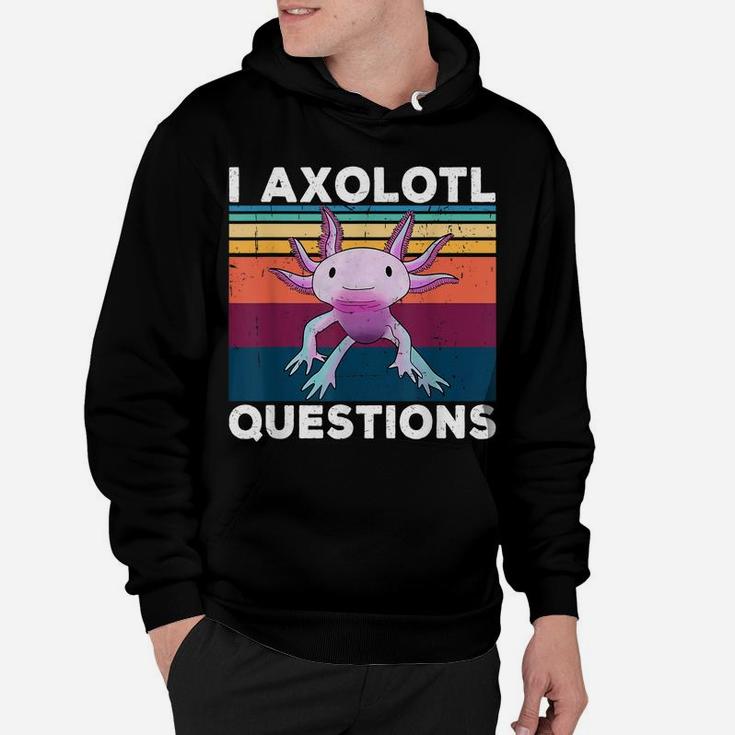 I Axolotl Questions Retro 90S Funny Axolotl Kids Boys Girls Hoodie