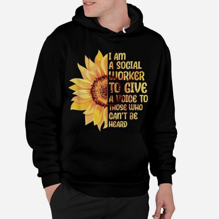 I Became A Social Worker Sunflower Flower Hoodie