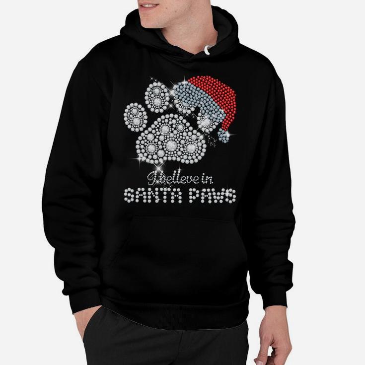 I Believe In Santa Paws Cat Dog Lovers Christmas Xmas Gift Sweatshirt Hoodie