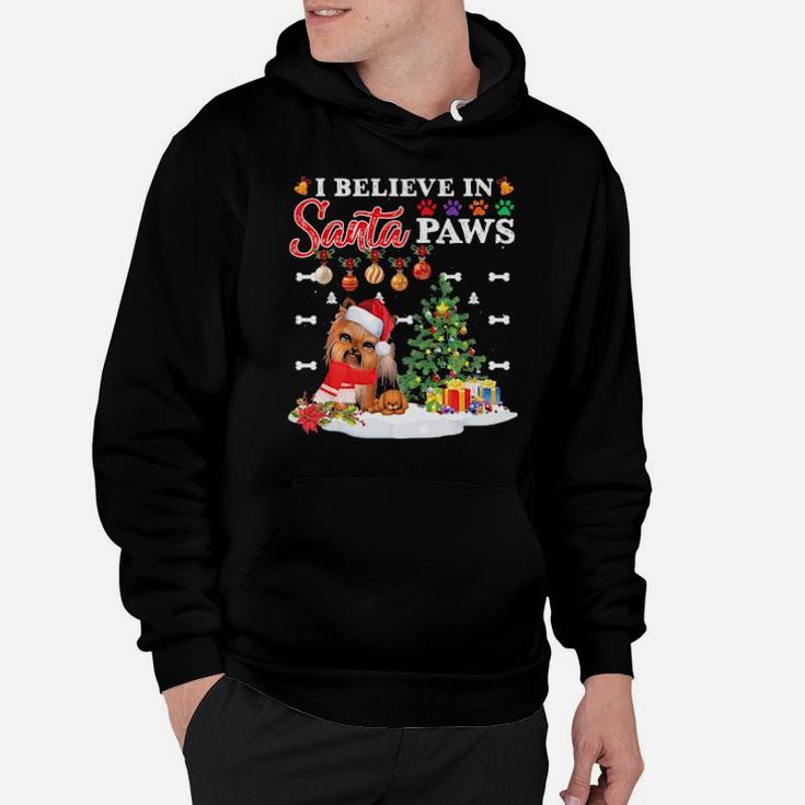 I Believe In Santa Paws Yorkie Gifts Dogs Gifts Cute Hoodie