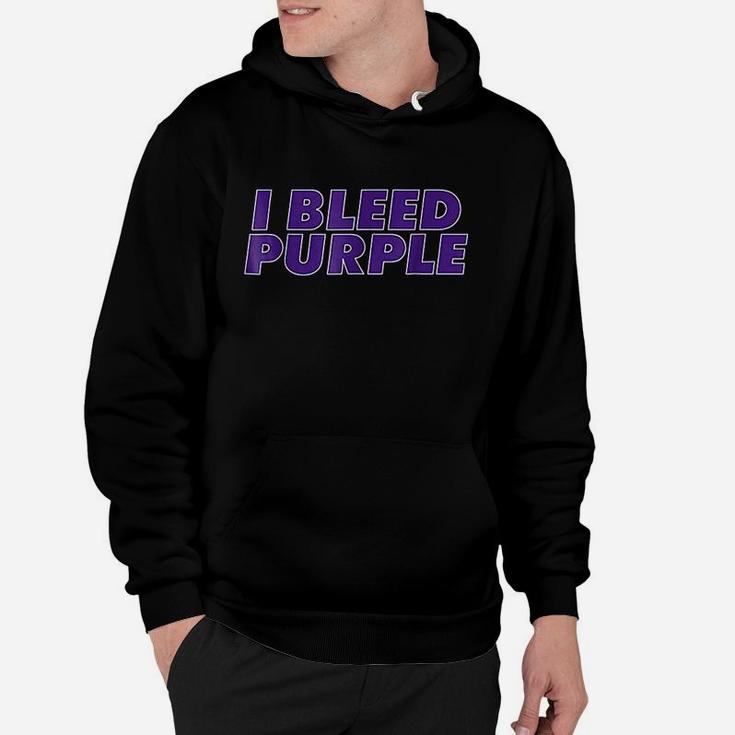 I Bleed Purple Graphic For Sports Fans Hoodie