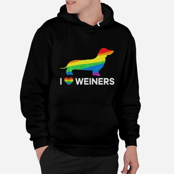 I Love Weiners Dachshund Lgbt Gay Lesbian Pride Hoodie
