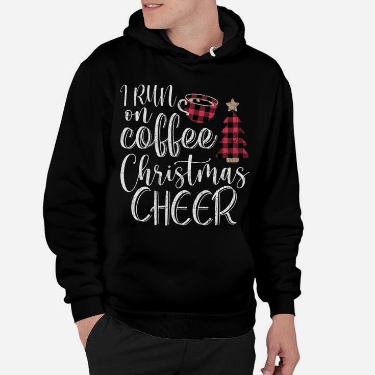 I Run On Coffee And Christmas Cheer Funny Merry Xmas Graphic Hoodie