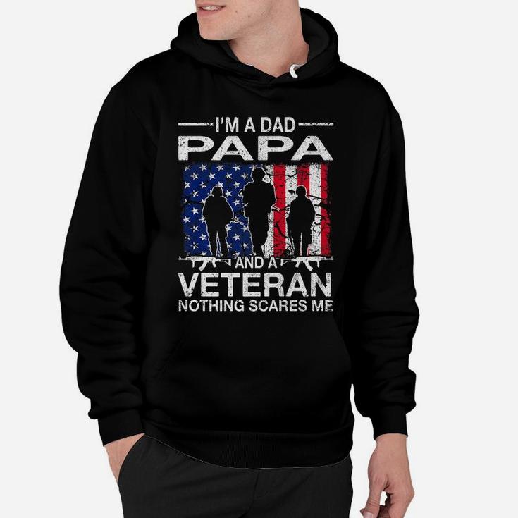 I'm A Dad Papa And A Veteran  For Dad Father's Day Hoodie
