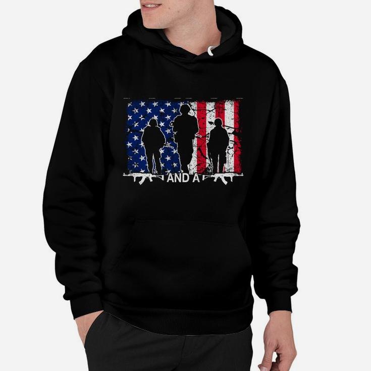 I'm A Dad Papa And A Veteran  For Dad Father's Day Hoodie