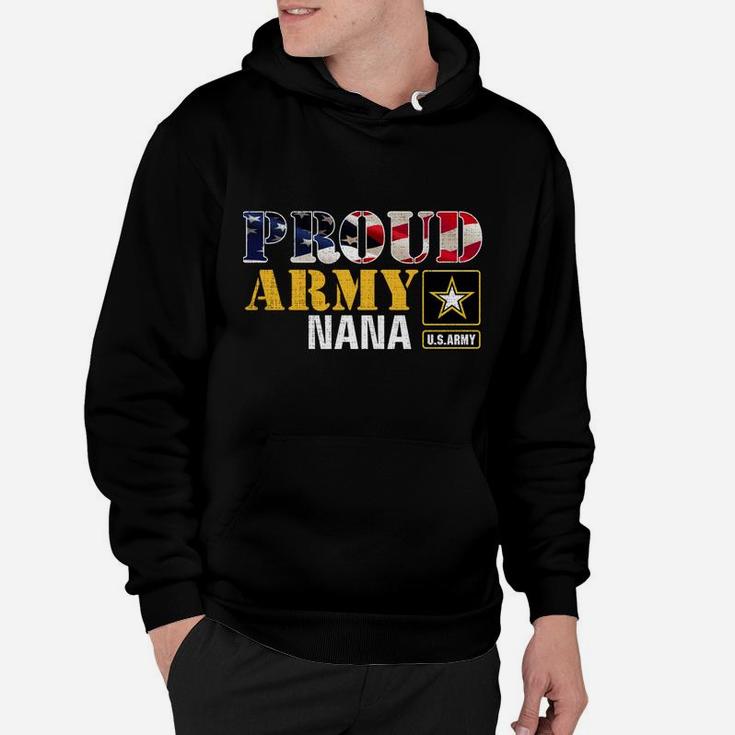 I'm A Proud Army Nana American Flag Military Gift Veteran Hoodie
