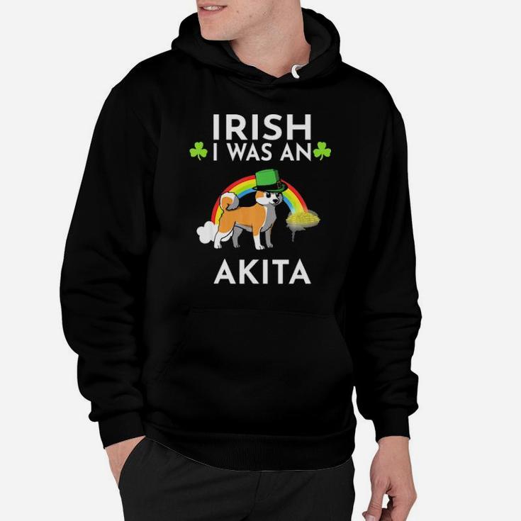 Irish I Was An Akita Dog Leprechaun St Patricks Day Hoodie