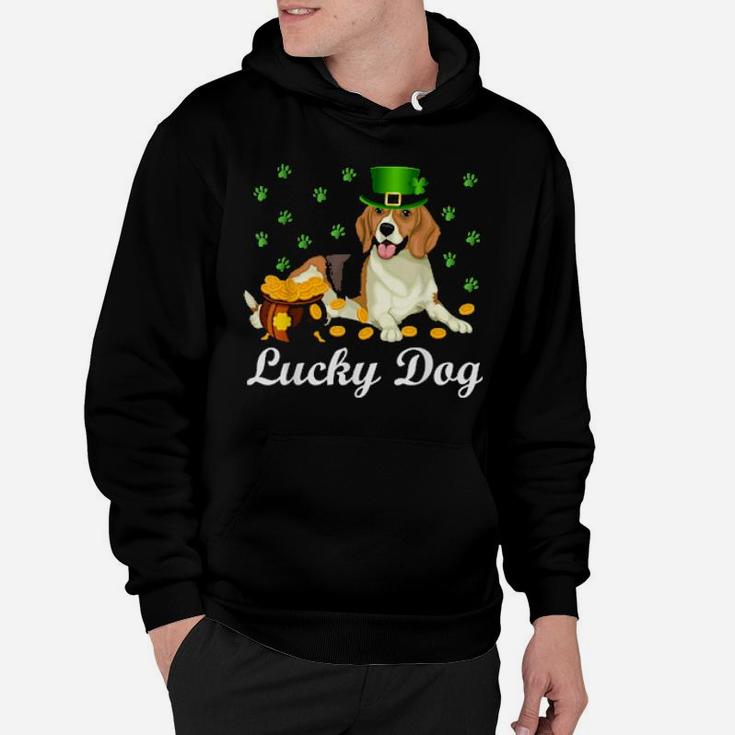 Irish Leprechaun Hat Lucky Beagle Dog St Patricks Day Hoodie