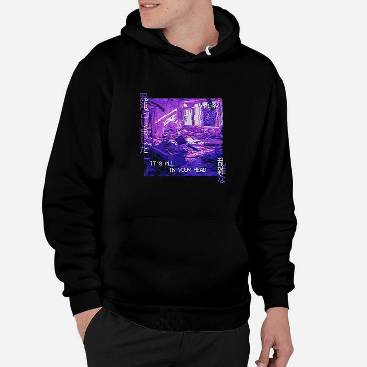 Its All In Your Head Sad 90S Glitch Aesthetic Hoodie
