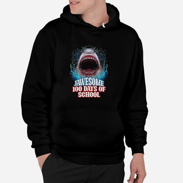 Jawesome 100 Days Of School Great White Shark Hoodie