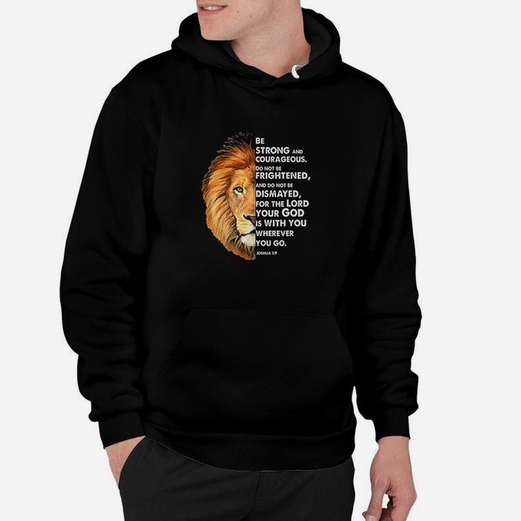 Joshua Be Strong And Courageous Lion Hoodie