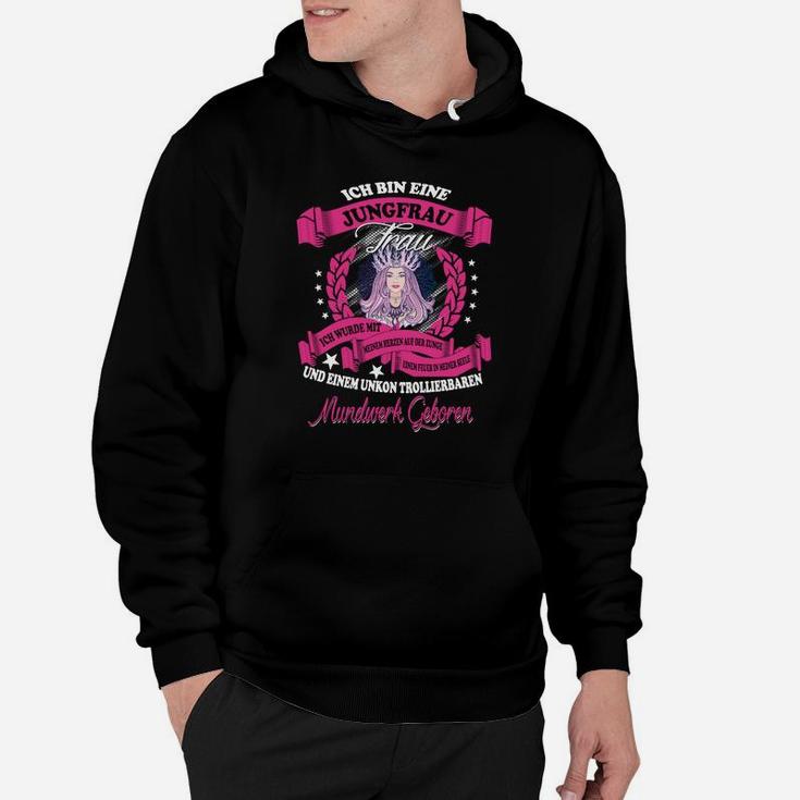 Jungfrau Sternzeichen Hoodie Schwarz, Zauber Spruch