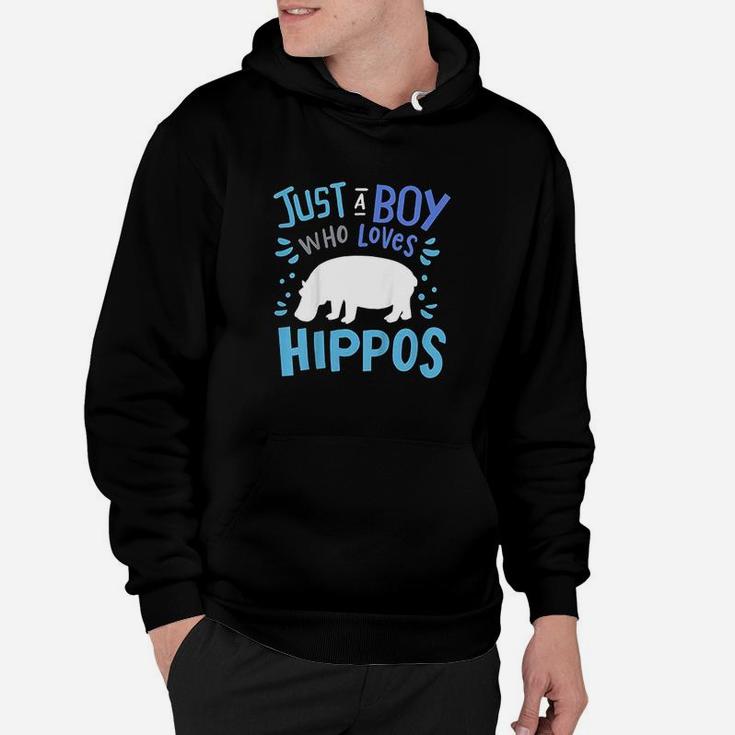 Just A Boy Who Loves Hippos Hoodie