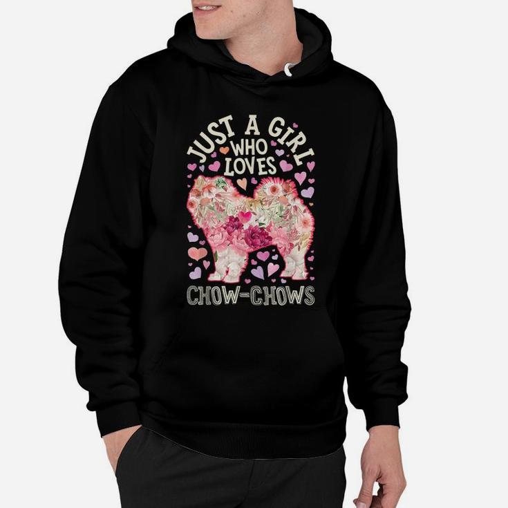 Just A Girl Who Loves Chow Chows Bloodhound Dog Lover Flower Hoodie