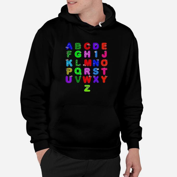 Kids Abc Alphabet Awesome Letters Colorful Learning Hoodie