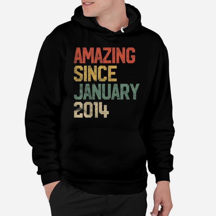 Kids Amazing Since January 2014 7Th Birthday Gift 7 Year Old Hoodie