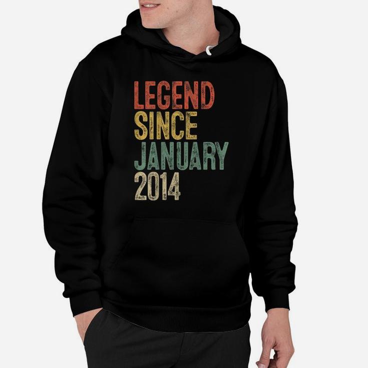 Kids Legend Since January 2014 7Th Birthday Gift 7 Year Old Hoodie