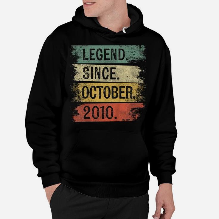 Kids Legend Since October 2010 9 Year Old 9Th Birthday Gifts Hoodie