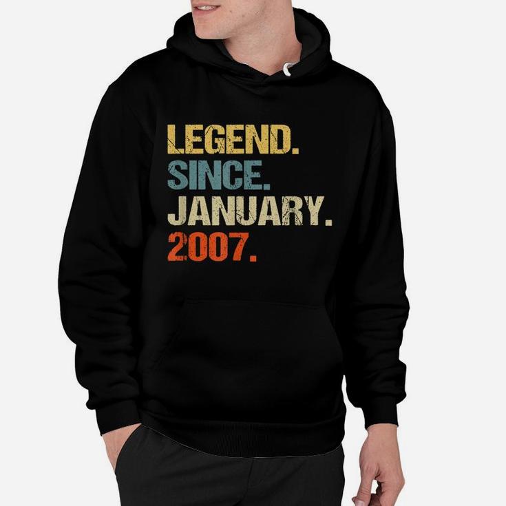 Legend Since January 2007 13 Years Old Boys Gifts Hoodie