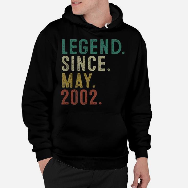 Legend Since May 2002 19Th Birthday Gift 19 Years Old Men Hoodie