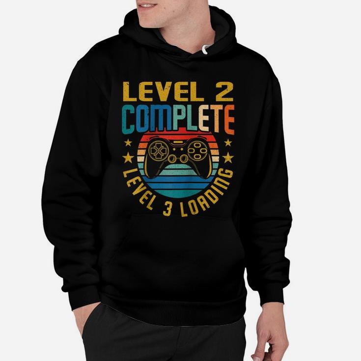 Level 2 Complete Level 3 Loading 2Nd Birthday Video Gamer Raglan Baseball Tee Hoodie